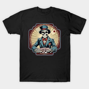 Skeleton poker player T-Shirt